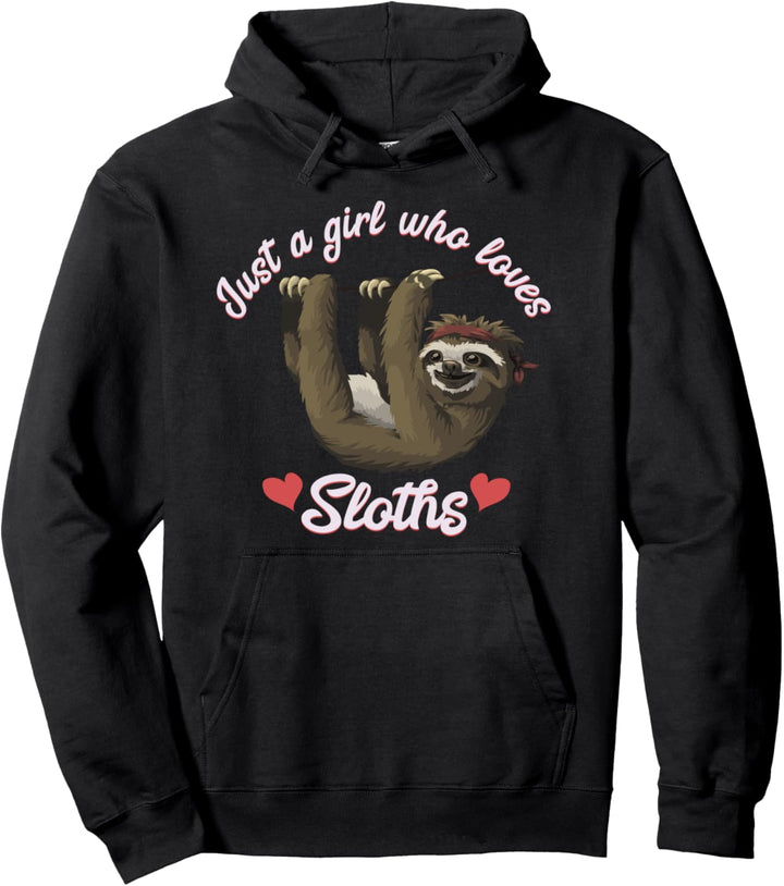 Nur ein Mädchen, das Faultiere liebt Sloth Hoodie Geschenk Pullover Hoodie