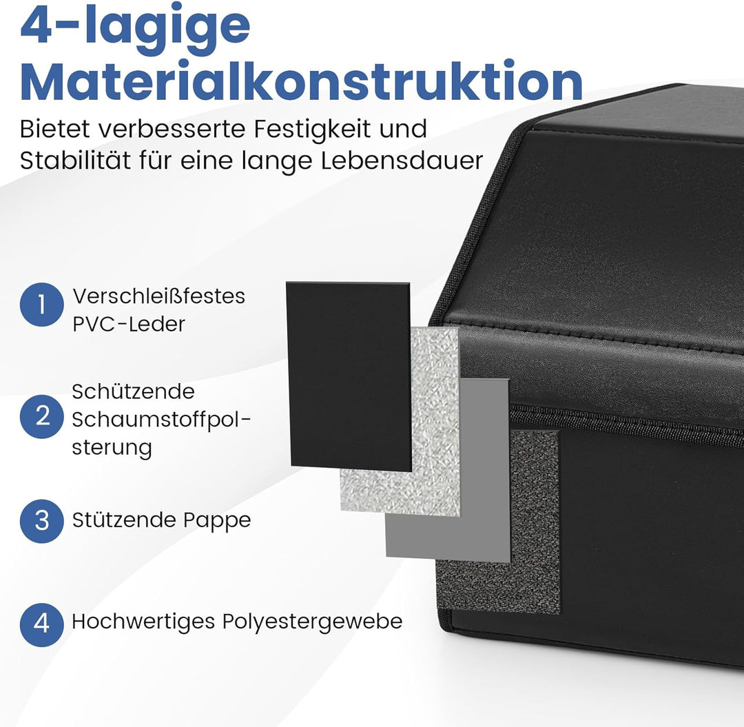COSTWAY Auto Kofferraum mit Deckel, 35 L Kofferraum-Organizer faltbar, SUV Limousine Aufbewahrungsbo