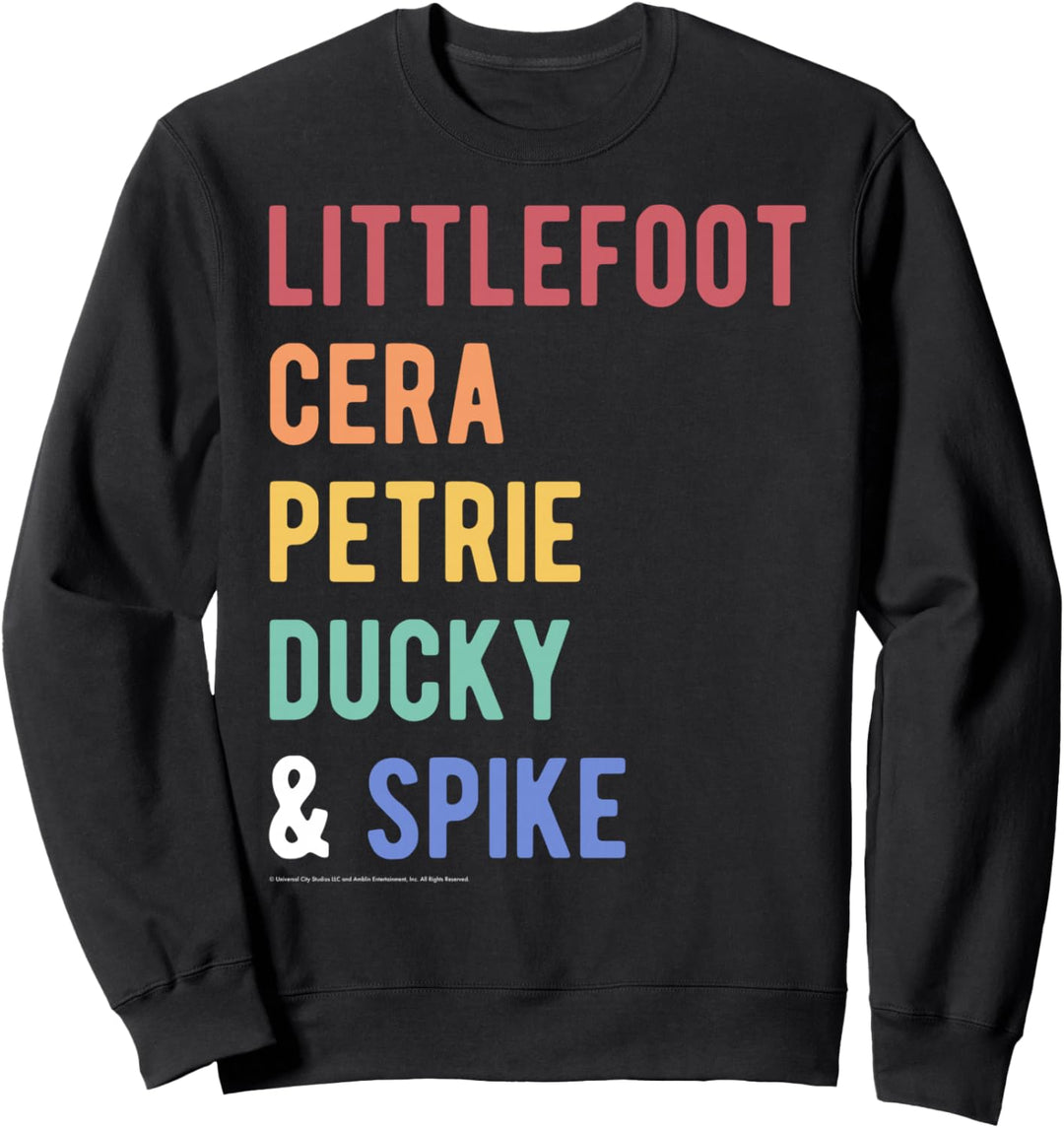 Land Before Time Littlefoot Cera Petrie Ducky & Spike List Sweatshirt