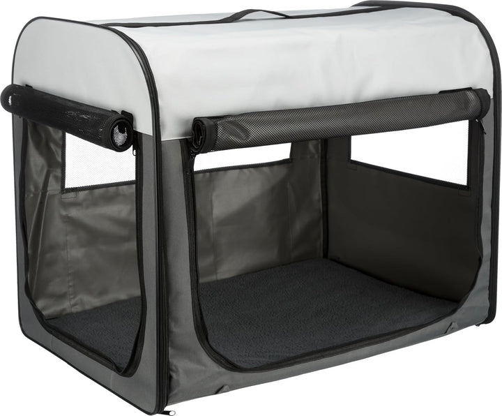 Trixie 39704 Mobile Kennel, M: 55 × 65 × 80 cm, Grau Grau 55 × 65 × 80 cm, Grau 55 × 65 × 80 cm