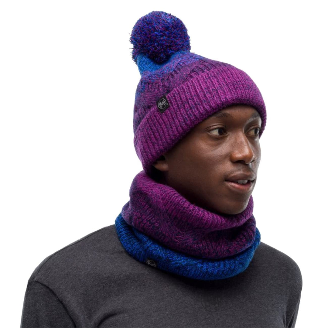 Buff Damen Masha Blossom Strick & Polar Schlauchschal Einheitsgrösse Lila, Einheitsgrösse Lila