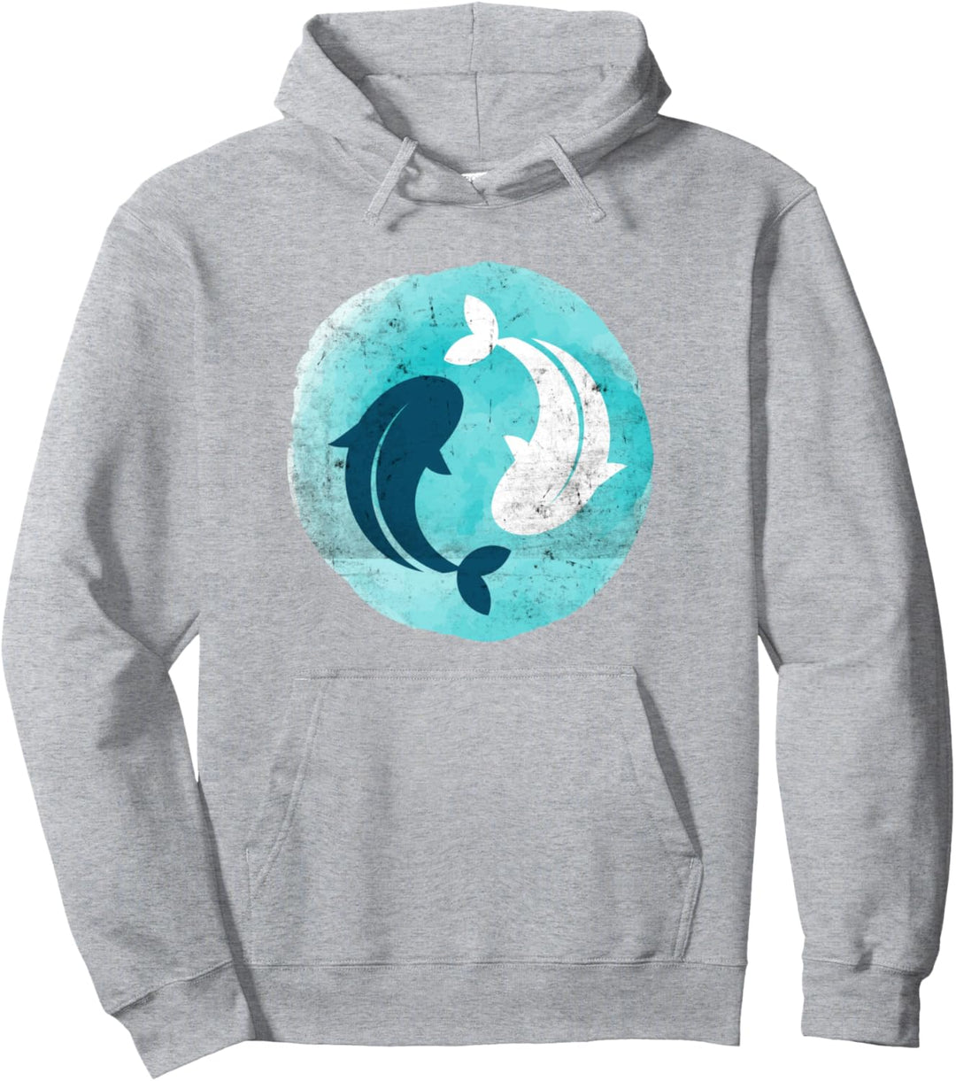 Yinyang Koi Fisch Design Yoga Meditation Balance Harmonie Pullover Hoodie