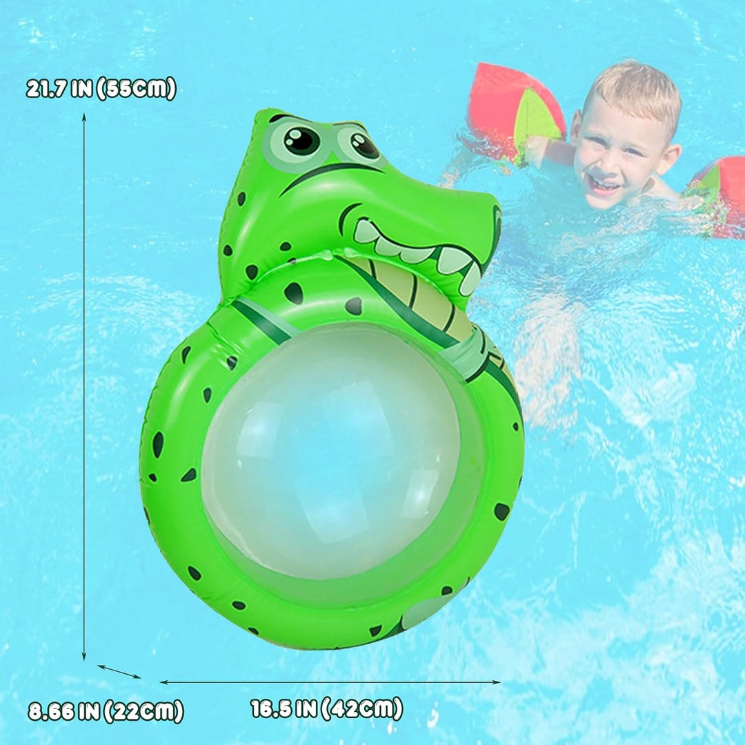 Balakaka Aufblasbare Pool-Schwimmer 62x40x11cm, Cartoon Krokodil Designs Aufblasbare Pool Flösse Tra