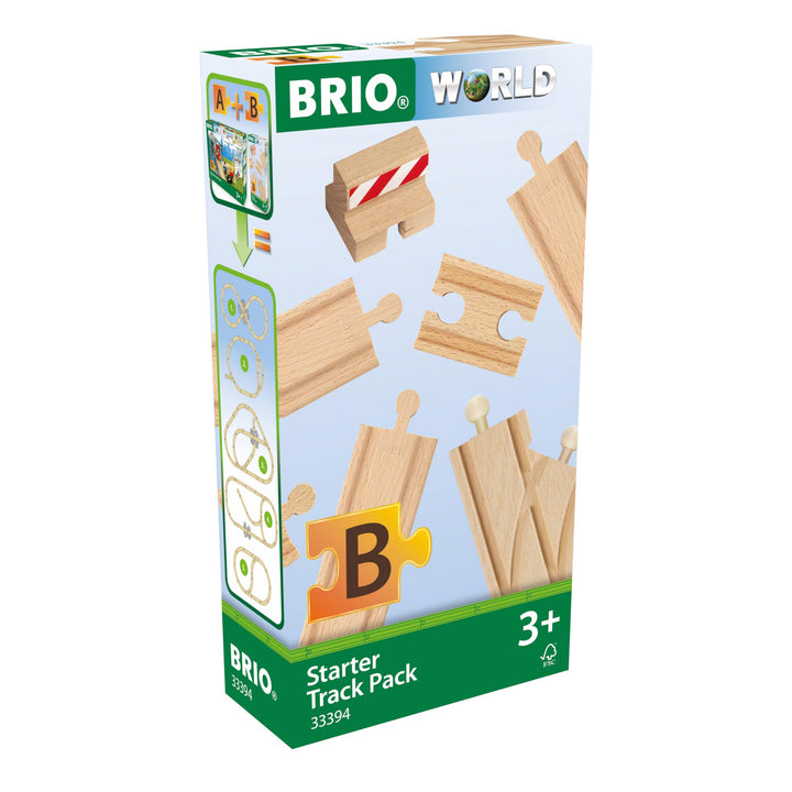 BRIO 33394 - Schienen Starter Pack B Single, Single