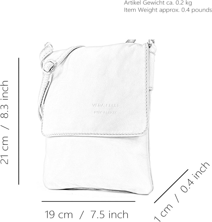 modamoda de - T34 - ital Damen Umhängetasche Schultertasche Klein Aquamarin, Aquamarin