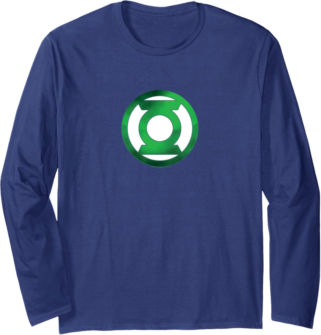 Green Lantern Green Chrome Logo Langarmshirt
