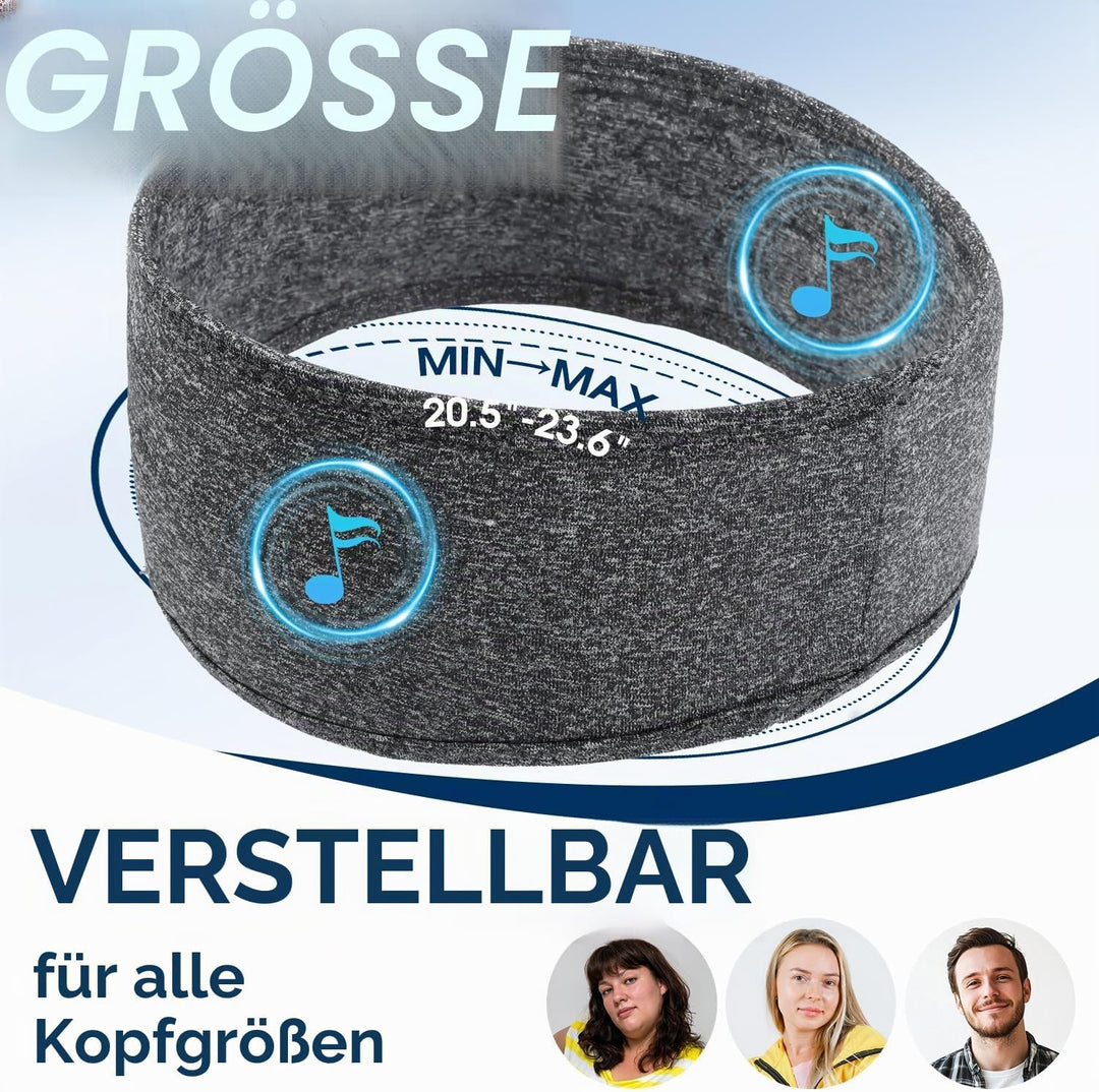 LC-dolida Schlafkopfhörer Bluetooth Stirnband Kopfhörer Bluetooth V5.4 Band Kopfhörer zum Schlafen,S