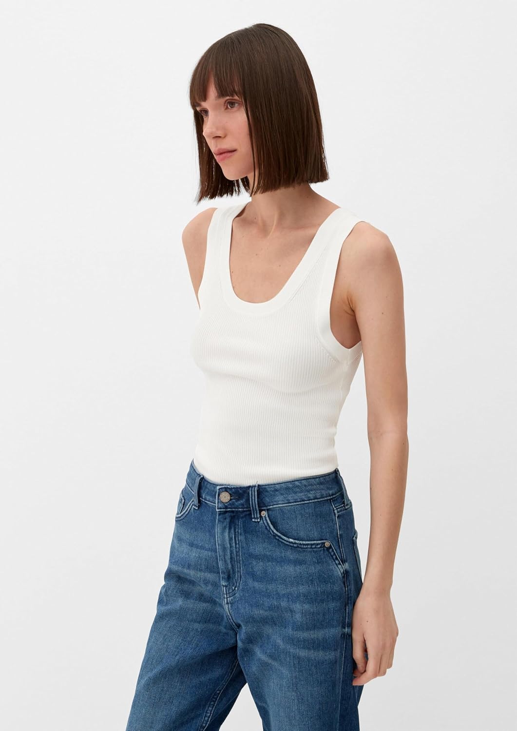 s.Oliver Stricktop aus Viskosemix 44 Creme 0210, 44 Creme 0210
