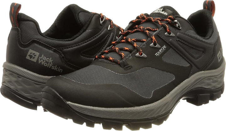 Jack Wolfskin Herren Rebellion Guide Texapore Low M Walking-Schuh 44 EU Black Orange, 44 EU Black Or