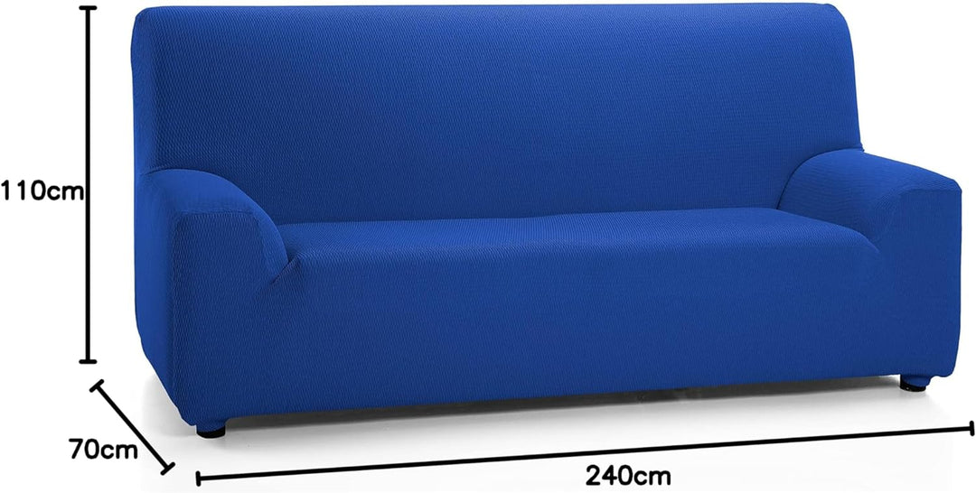 Martina Home Túnez Elastischer Sofabezug, Stoff, Blau (elektrisch), 2-Sitzer (120 bis 170 cm), Blau
