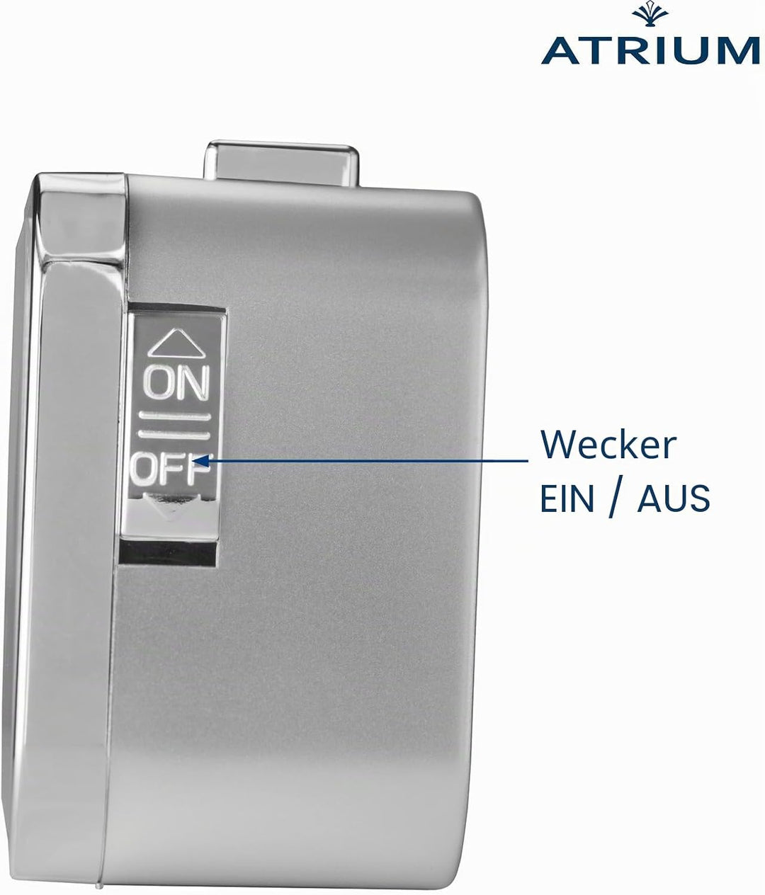 Atrium Seniorenwecker extra deutlich Analog Quarz ohne Ticken grosse Zahlen extra lautes Glockensign
