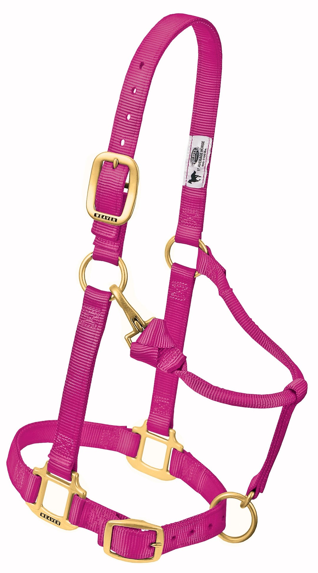 Weaver Leather Original verstellbares Nylonhalfter für Pferde 1 Inches Average Horse himbeere, 1 Inc