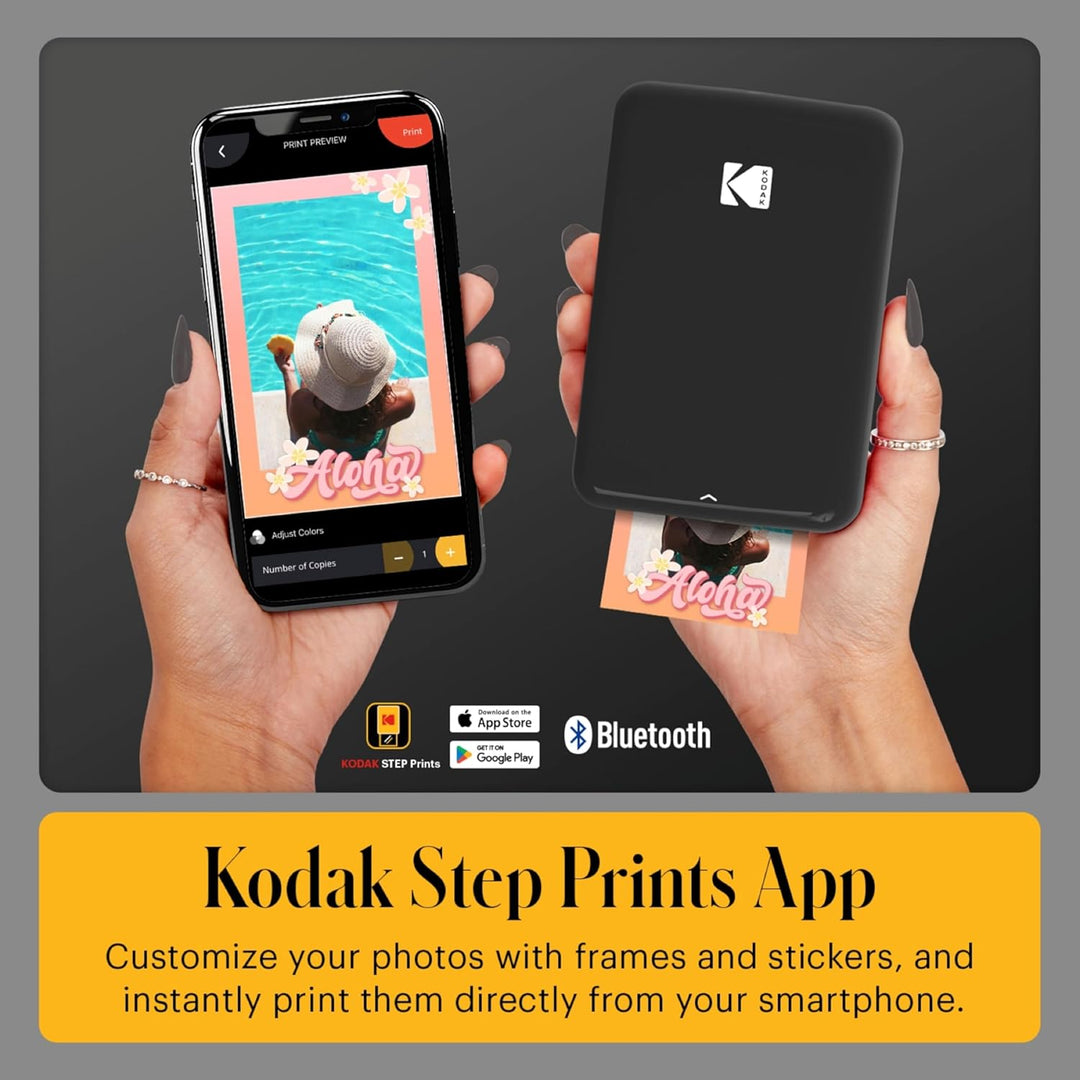 KODAK Step Instant-Fotodrucker mit Bluetooth/NFC, Zink Technologie & KODAK App für iOS & Android (Sc