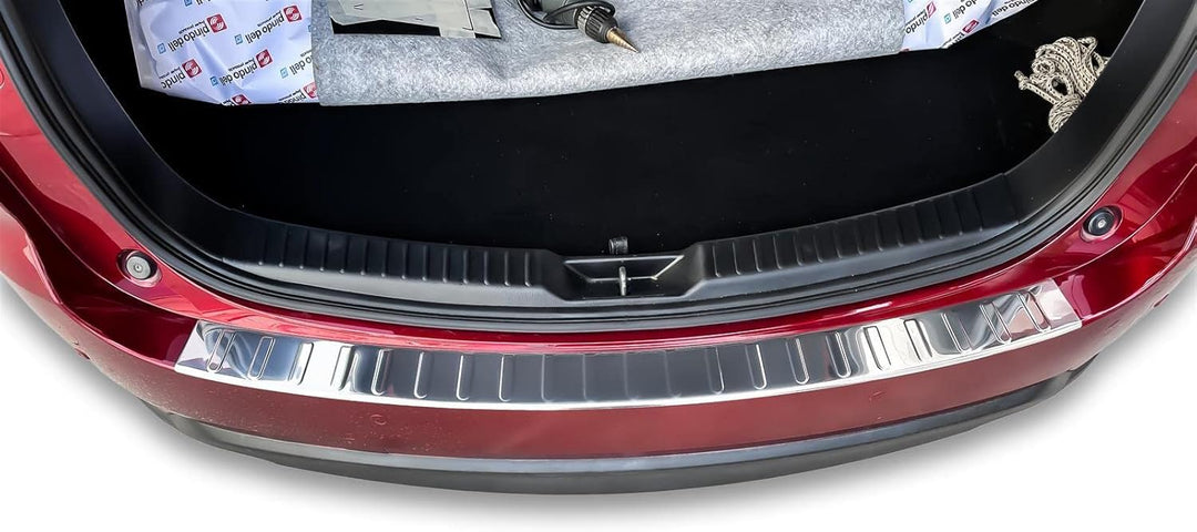 Ladekantenschutz Edelstahl CHROM kompatibel für MAZDA CX-5 II | ab BJ 2017 | mit Abkantung | premium