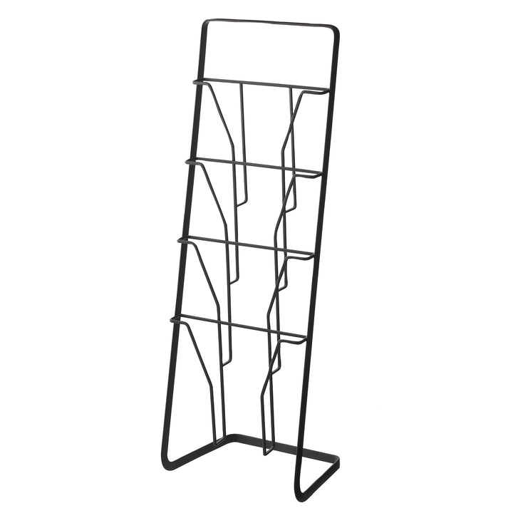 Magazine stand 4 folders - Tower - black Schwarz, Schwarz