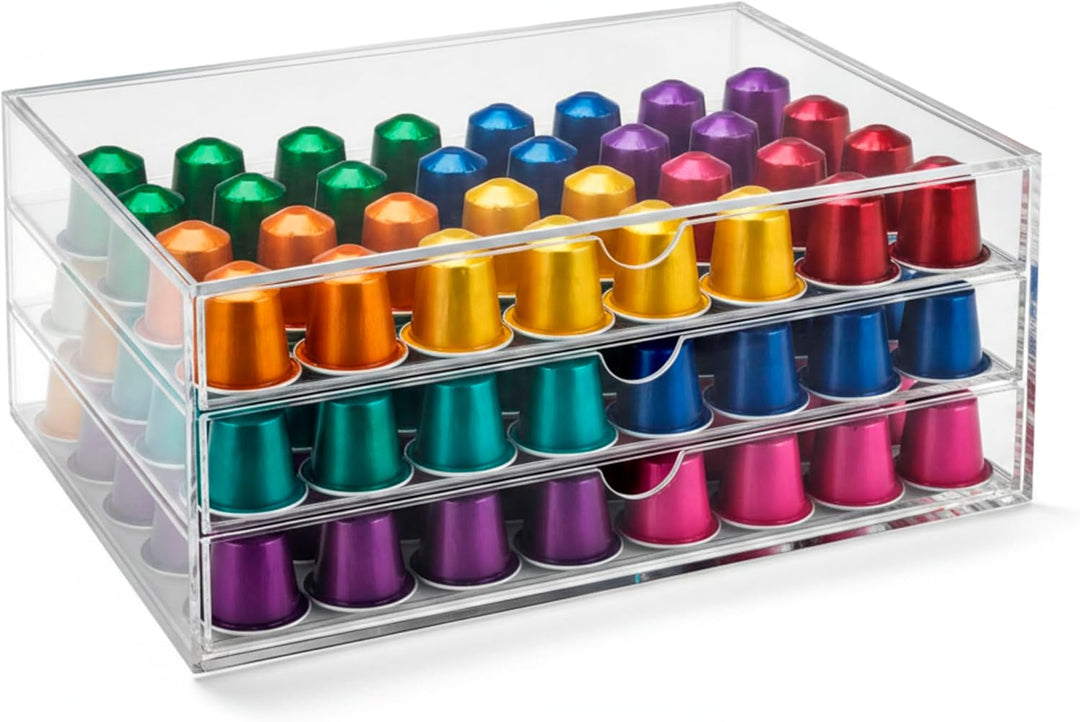 OSCO A3TSL Magazin mit 3 Schubladen aus klarem Acryl im Querformat farblos Single, Single