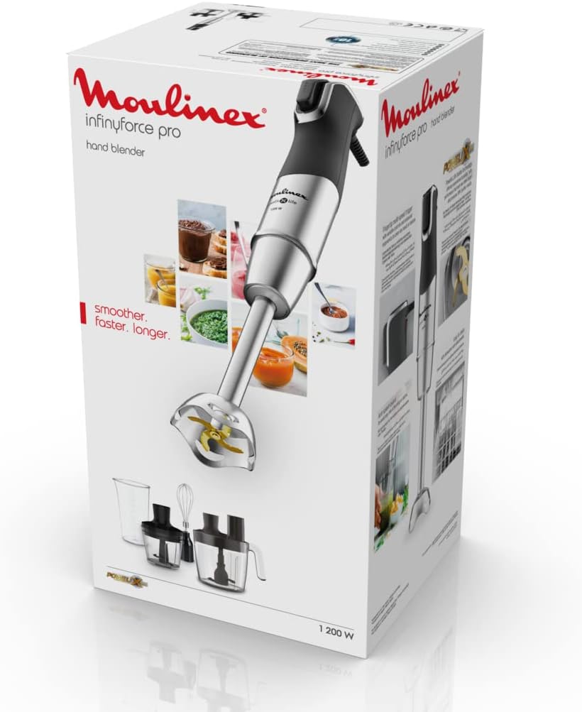 Moulinex Infinyforce Pro Standmixer 1200W, Hochleistungsklingen, schnelle Ergebnisse, ergonomische G