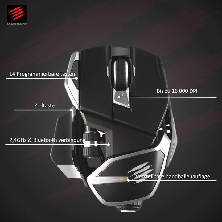 Madcatz R.A.T. Dws Dual Wirelessoptical Gaming Mouseblack Single