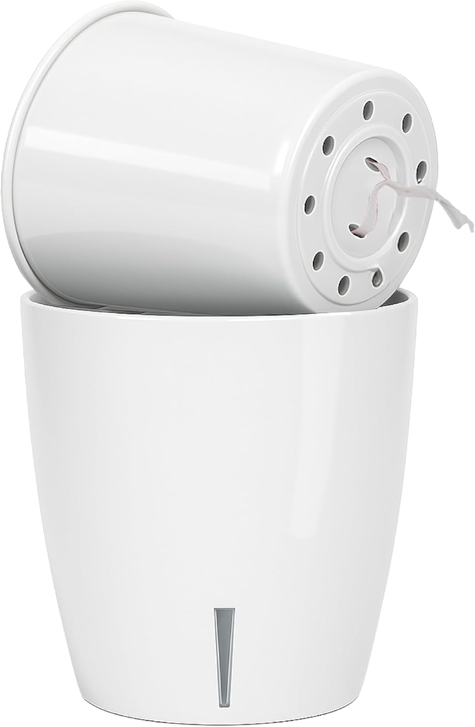 Santino 4er-Set Orchideentopf D 12cm Selbstbewässernder Topf mit Dochtsystem und Wasserstandsanzeige