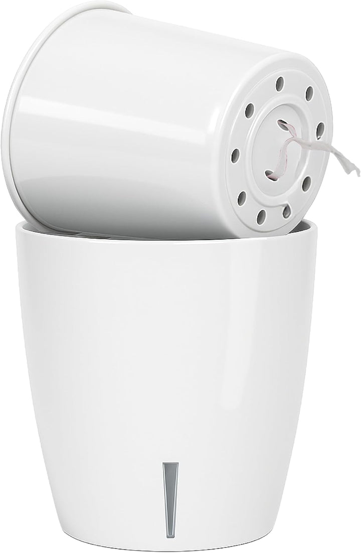 Santino 4er-Set Orchideentopf D 12cm Selbstbewässernder Topf mit Dochtsystem und Wasserstandsanzeige