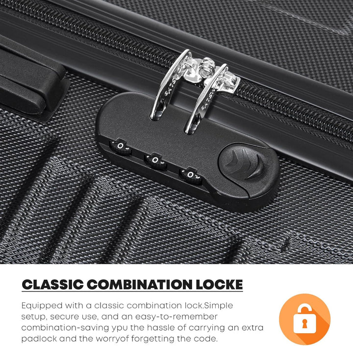 Koffer Suitcase Set, Trolley Reisekoffer, Rollkoffer Handgepäck, Kofferset, Gepäckset mit 360° Rolle