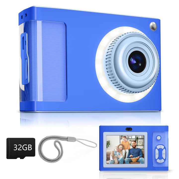 Digitalkamera, ARNSSIEN 1080P Vintage Digitalkamera für Kinder, 2,4" Bildschirm mit 16 LED-Fülllicht