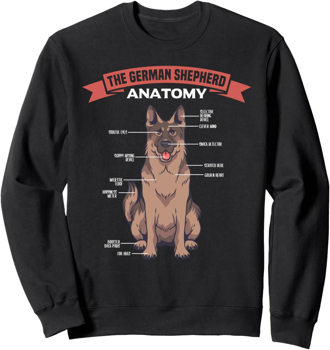 Anatomie eines Deutschen Schäferhundes Sweatshirt