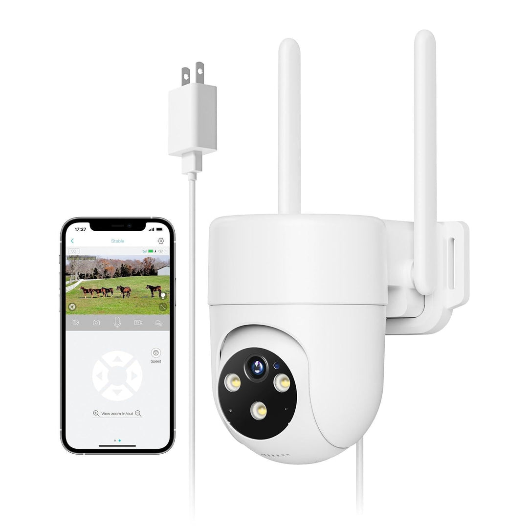 4G LTE Überwachungskamera Aussen mit SIM Karte, 2K PTZ 360° IP Kamera Ohne WLAN Outdoor mit FarbNach