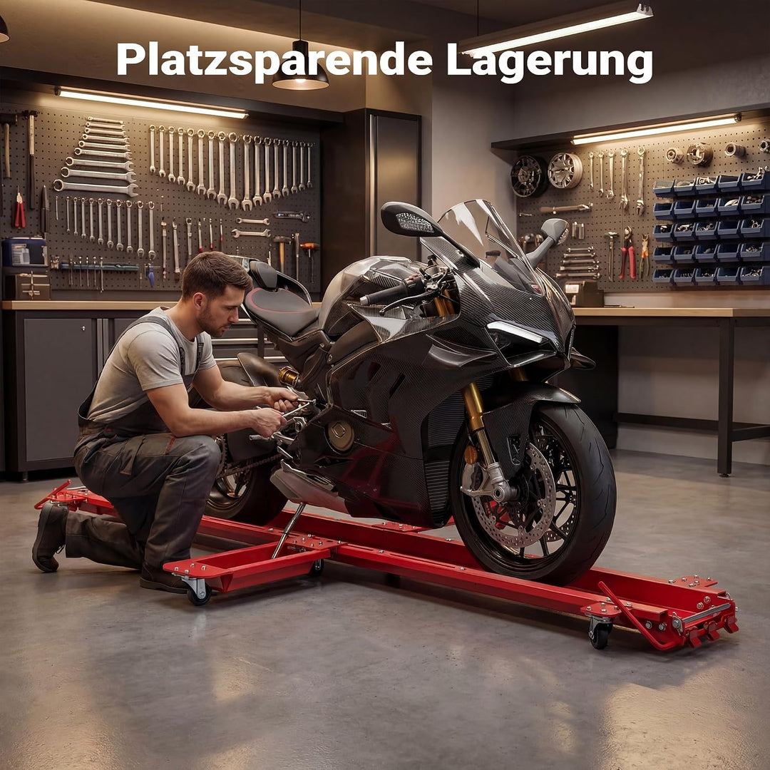Rangierschiene Motorrad bis 250 kg Rangierhilfe Rangierheber Rangierplatte