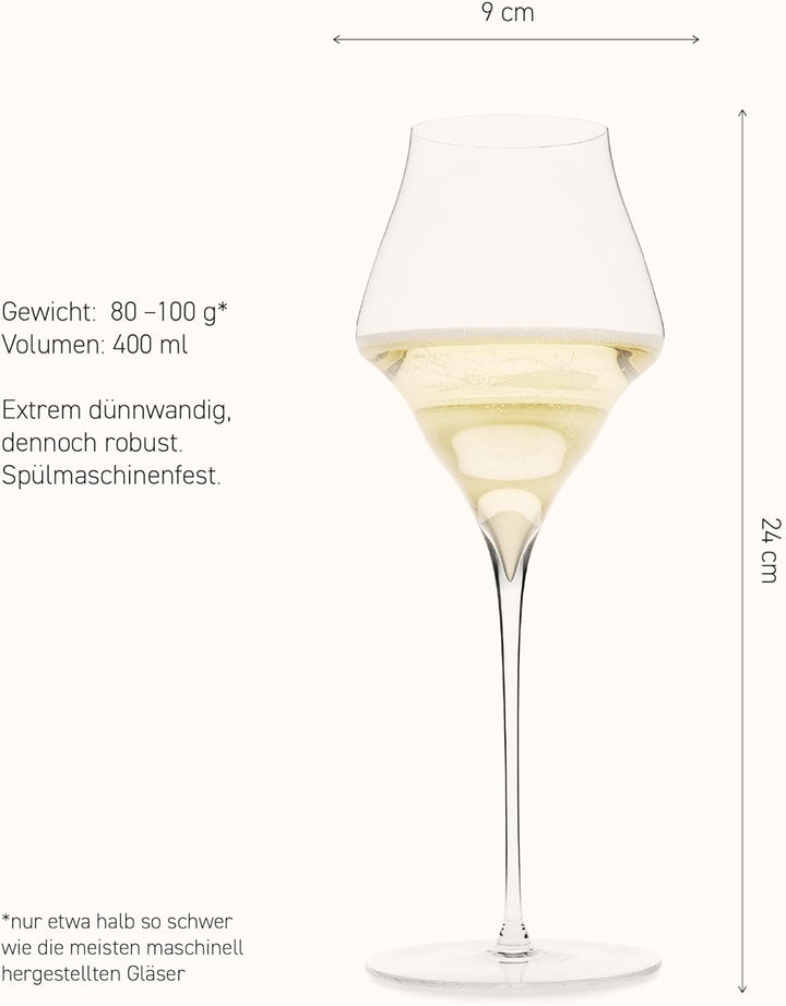 Josephine No. 4 | Champagne | Champagnergläser 2er Set designed by Kurt Josef Zalto 2 Stück (1er Pac
