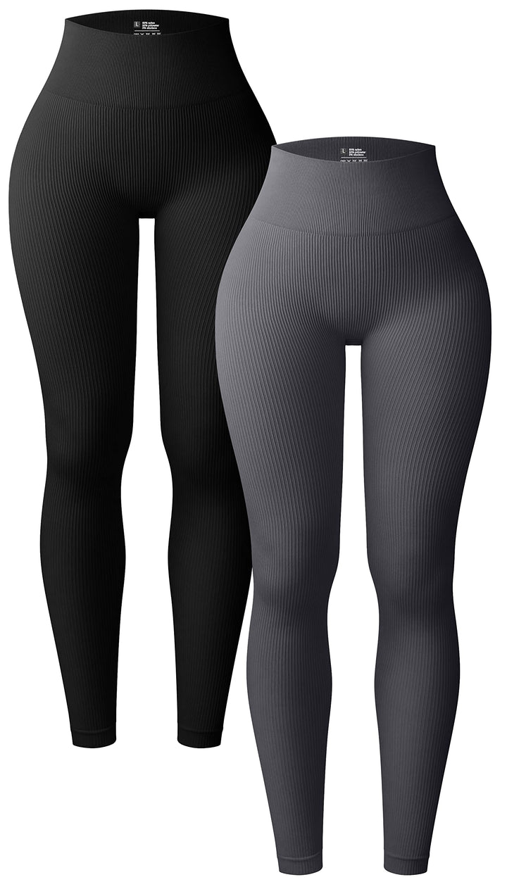 OQQ Damen Jogger Damenpantsoq116, Schwarz Dunkelgrau