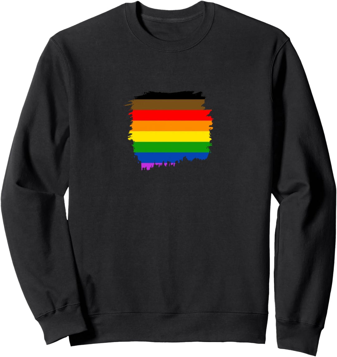Black Brown Rainbow Gay Pride Flag Sweatshirt