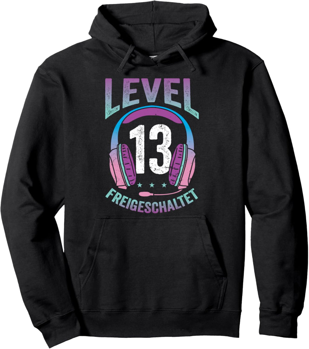 Mädchen Gamerin Level 13 Jahre Geburtstagsshirt Zockerin Pullover Hoodie