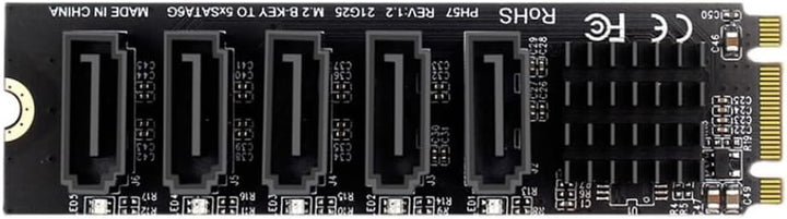 Xiwai NGFF Key B+M auf SATA 3.0 6 Gbit/s 5 Ports Adapter Converter Port Select JMB575 NGFF B/M-Key t