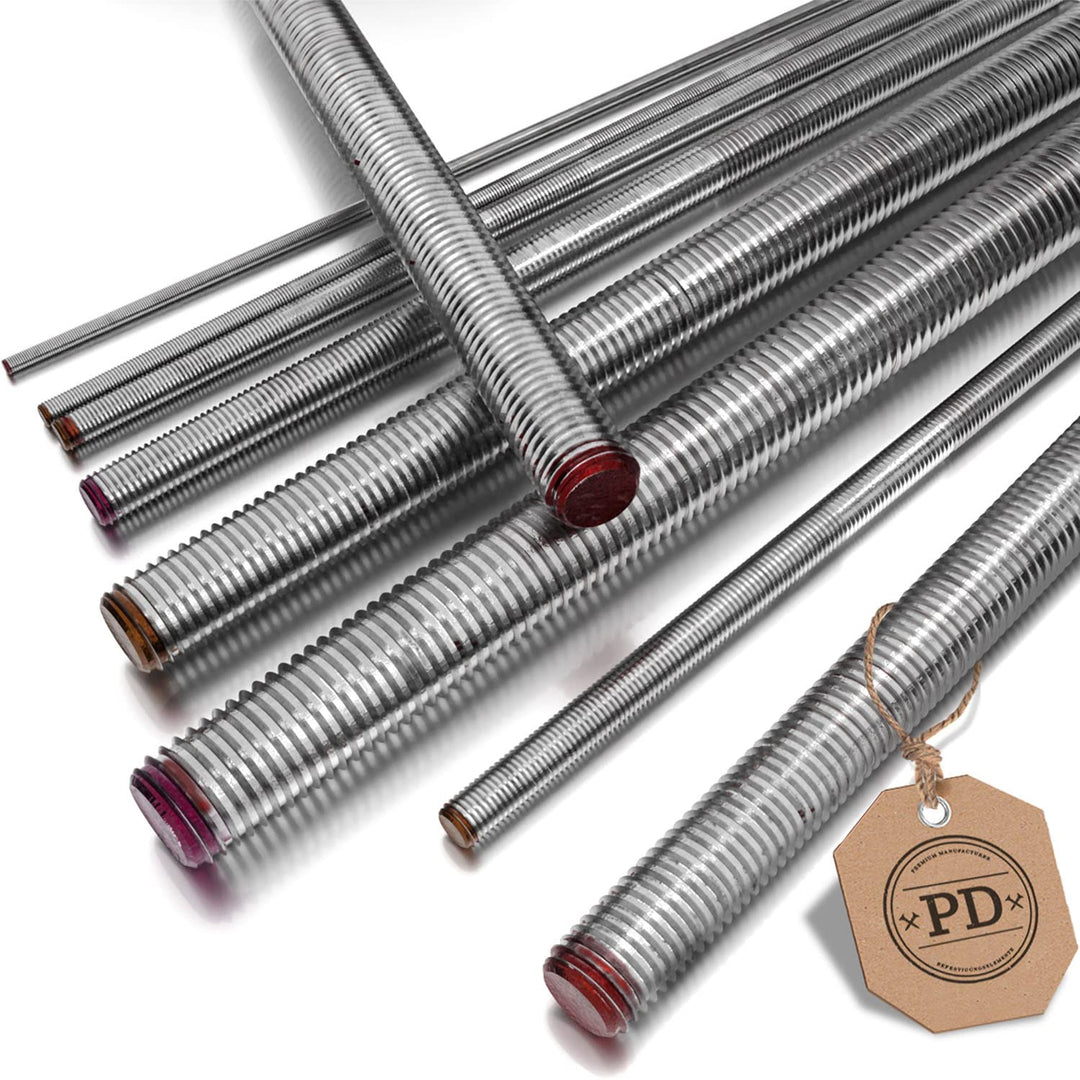 PD® Gewindestangen M8 Edelstahl A4 V4A (DIN 976 / DIN 975) | 1 Meter Gewindestab mit Regelgewinde |