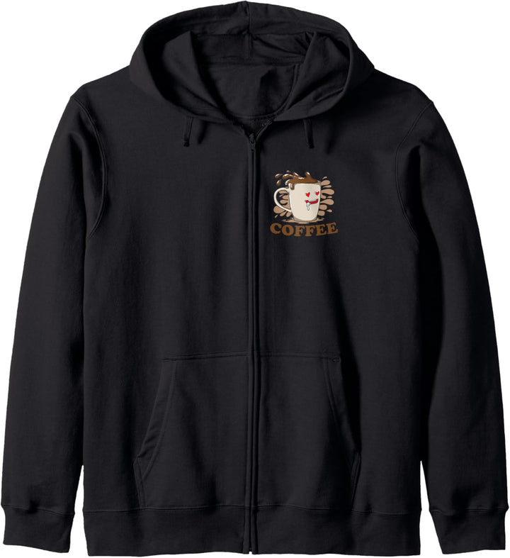 Partnerlook Kaffee mit Tasse Kapuzenjacke
