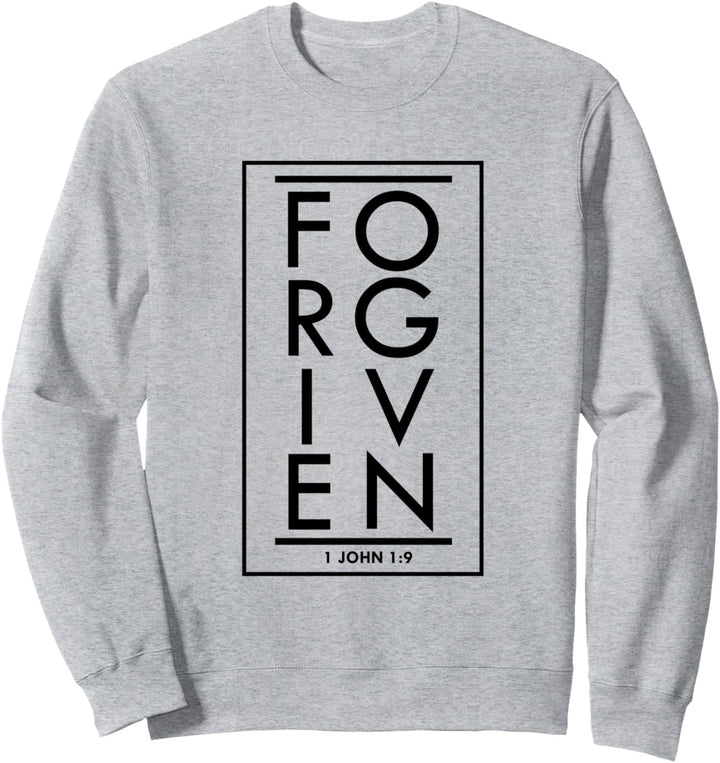 Vergebung 1 Johannes 1:9 Bibel Schrift Vers Christian Sweatshirt