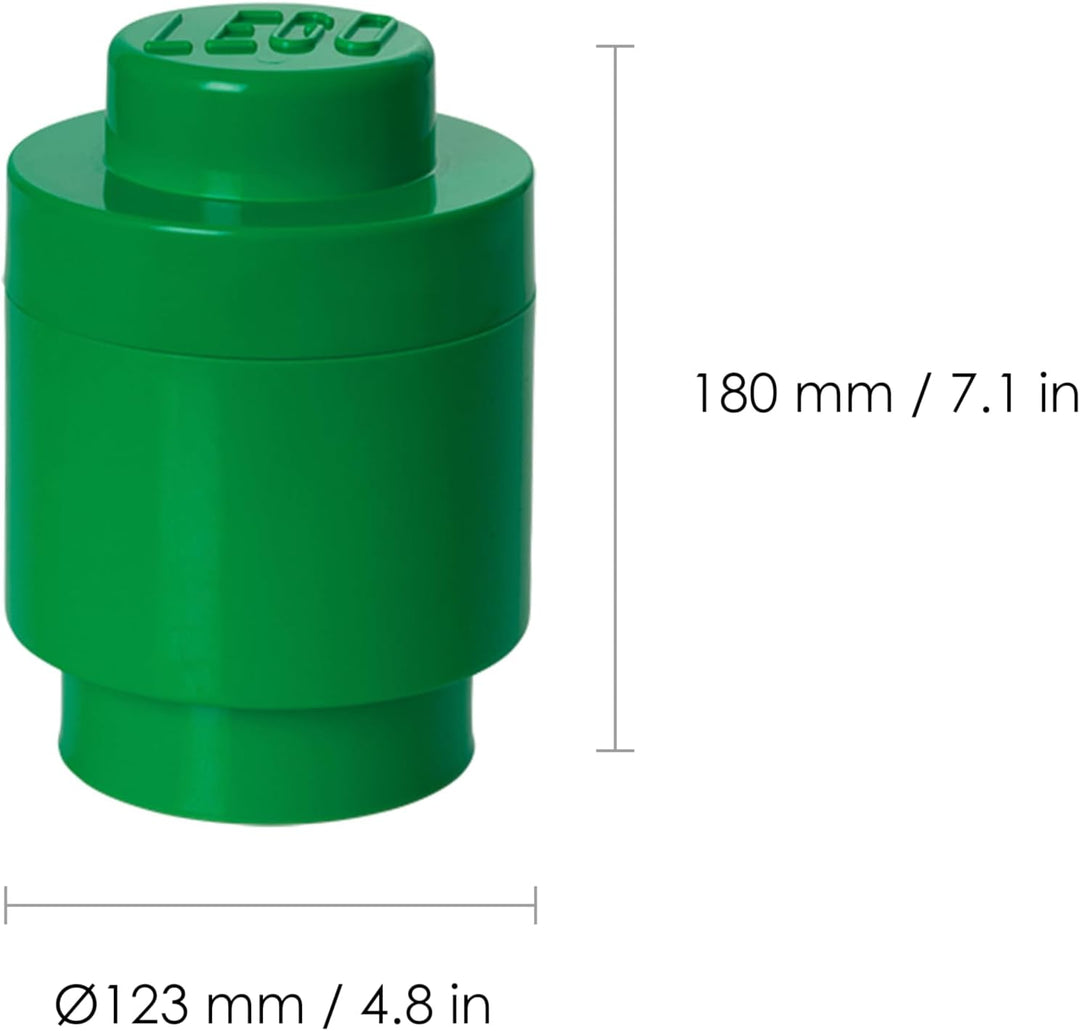 Lego Runde Aufbewahrungsbox, Plastik, Grün, 18, 3 x 12, 3 x cm, 1 Einheiten, Grün