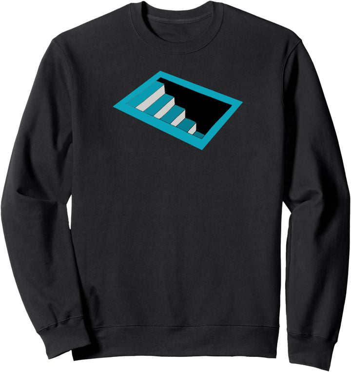 Optische Täuschung Geometrische Treppe 3D-Kunststil Sweatshirt