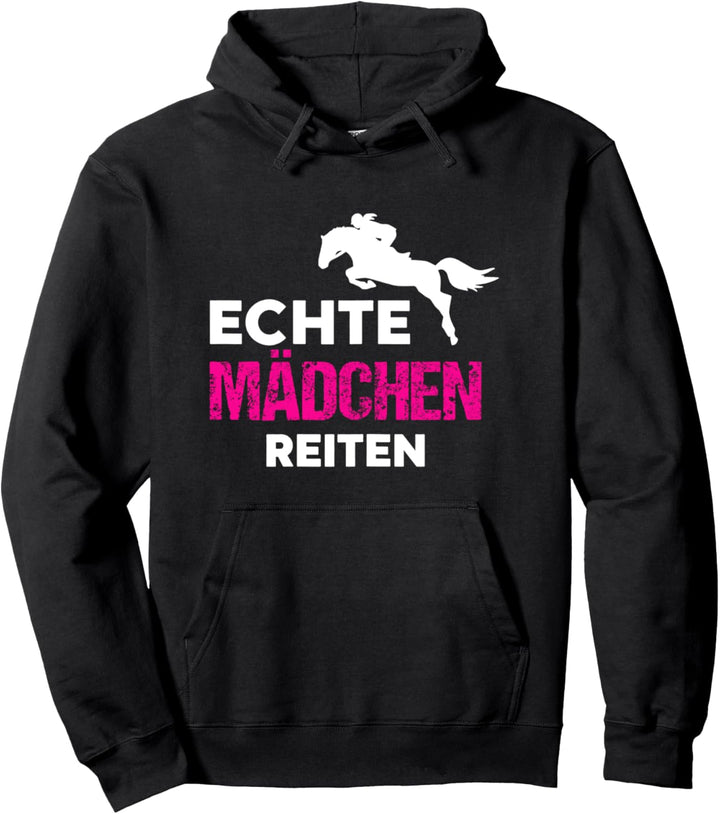 Pferdebesitzer Pferdesport Dressurpferd Echte Mädchen reiten Pullover Hoodie