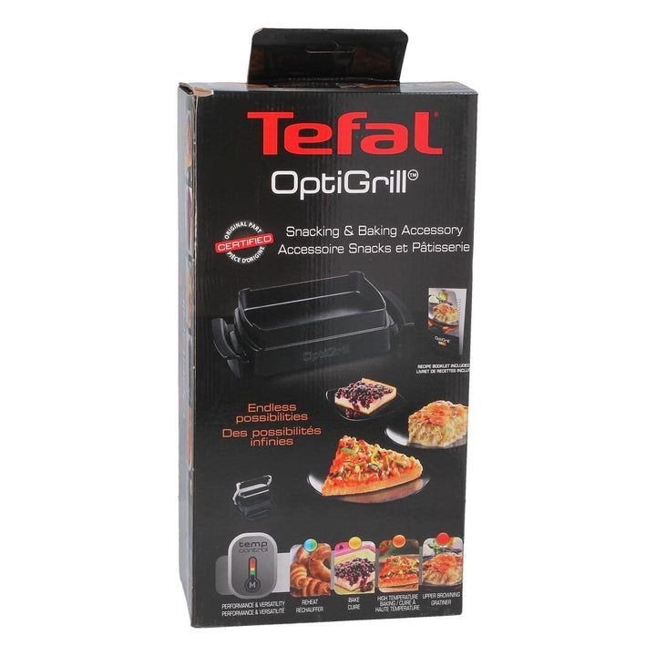 Tefal Backschale XA7258 + Rezeptbuch für OptiGrill, 1,6 Liter, Antihaftbeschichtung, Aluminiumdruckg