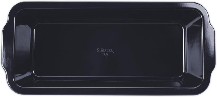 Städter we love baking Brotbackform EMAILLE Black Edition, Metall, 26 x 11,5 cm, Schwarz, Backform f