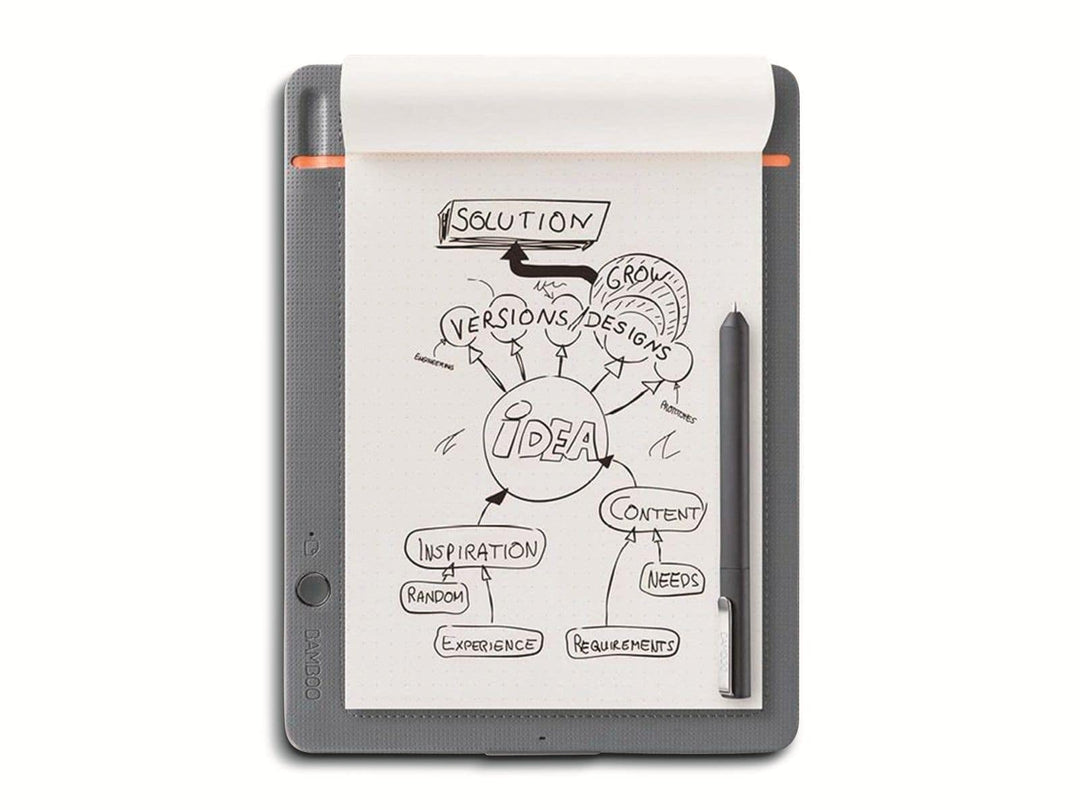 Wacom Bamboo Slate Smartpad A5 Kleines Notepad (mit Digitalisierungs-Funktion inkl. Eingabestift mit