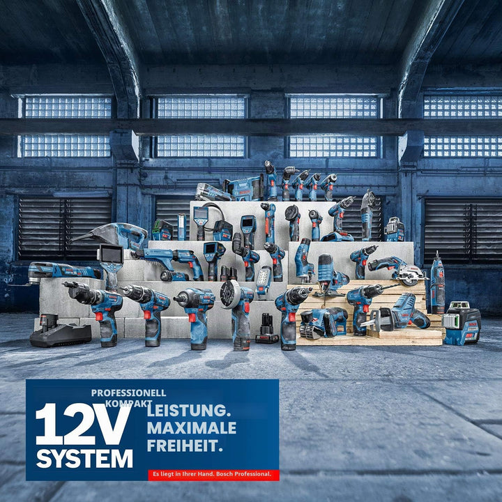Bosch Professional 12V System Akku Schlagbohrschrauber GSB 12V-30 (inkl. 2x2.0Ah Akku, Schnellladege