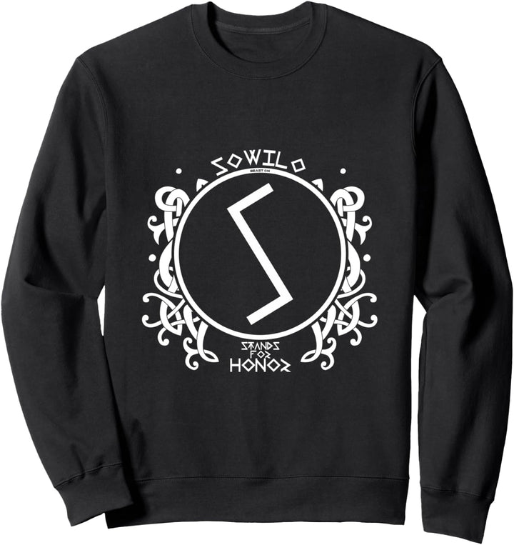 Nordische Rune SOWILO Ehre Wikinger Rune Symbol Glyphe Sweatshirt
