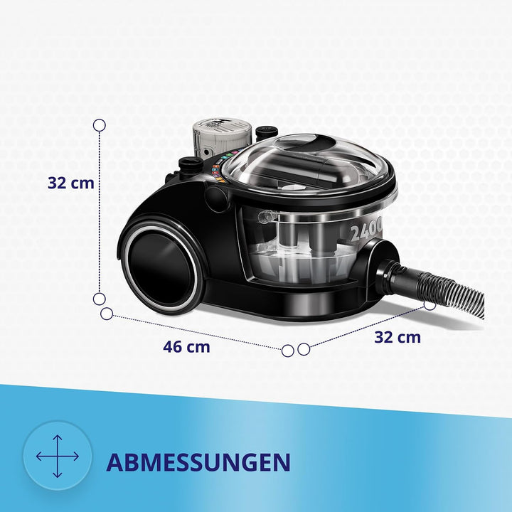 MPM - MOD-47 - Staubsauger mit Bora-Wasserfilter und Luftreiniger - für Allergiker - gegen Milben, T