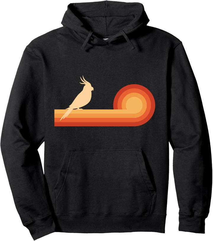 Retro Cockatiel Gifts For Women Parrot Gift For Bird Lovers Pullover Hoodie