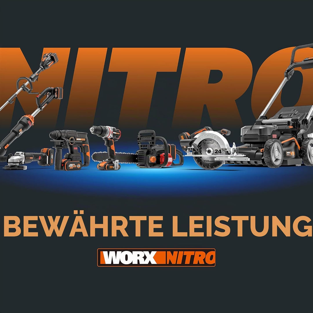 WORX WX845.9 Akku-Zug-, Kapp- und Gehrungssäge 20V – Multifunktionssäge für zahlreiche Schnittarbeit
