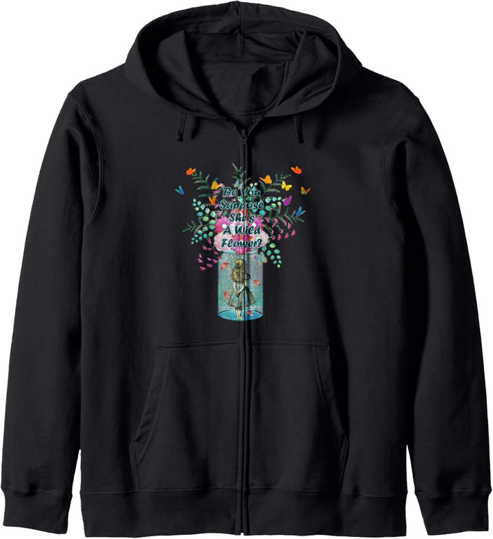 Wild Flower Alice Quote - Alice In Wonderland Kapuzenjacke