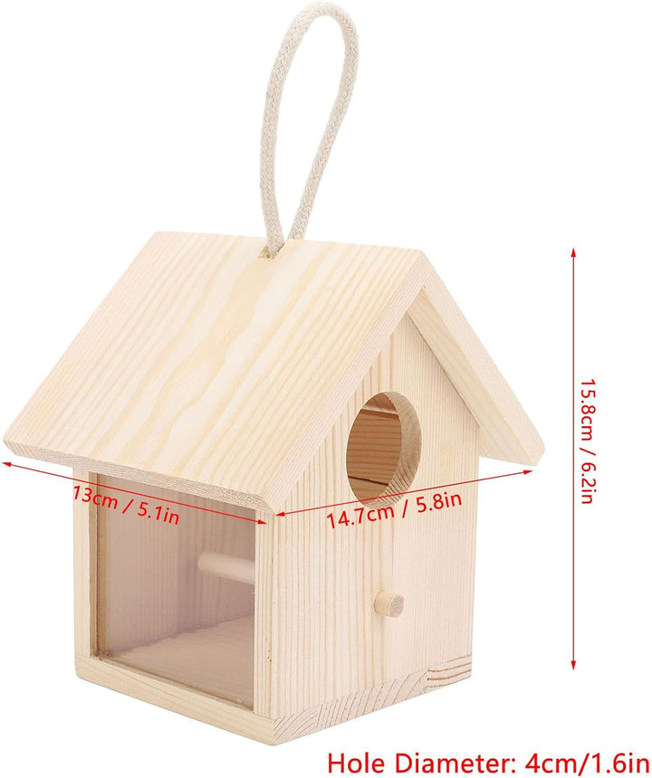 Vogelhaus, Transparentes Acrylfenster, Outdoor-Vogelhaus, Warmes und Bequemes Vogelnest, Vögel Ruhen